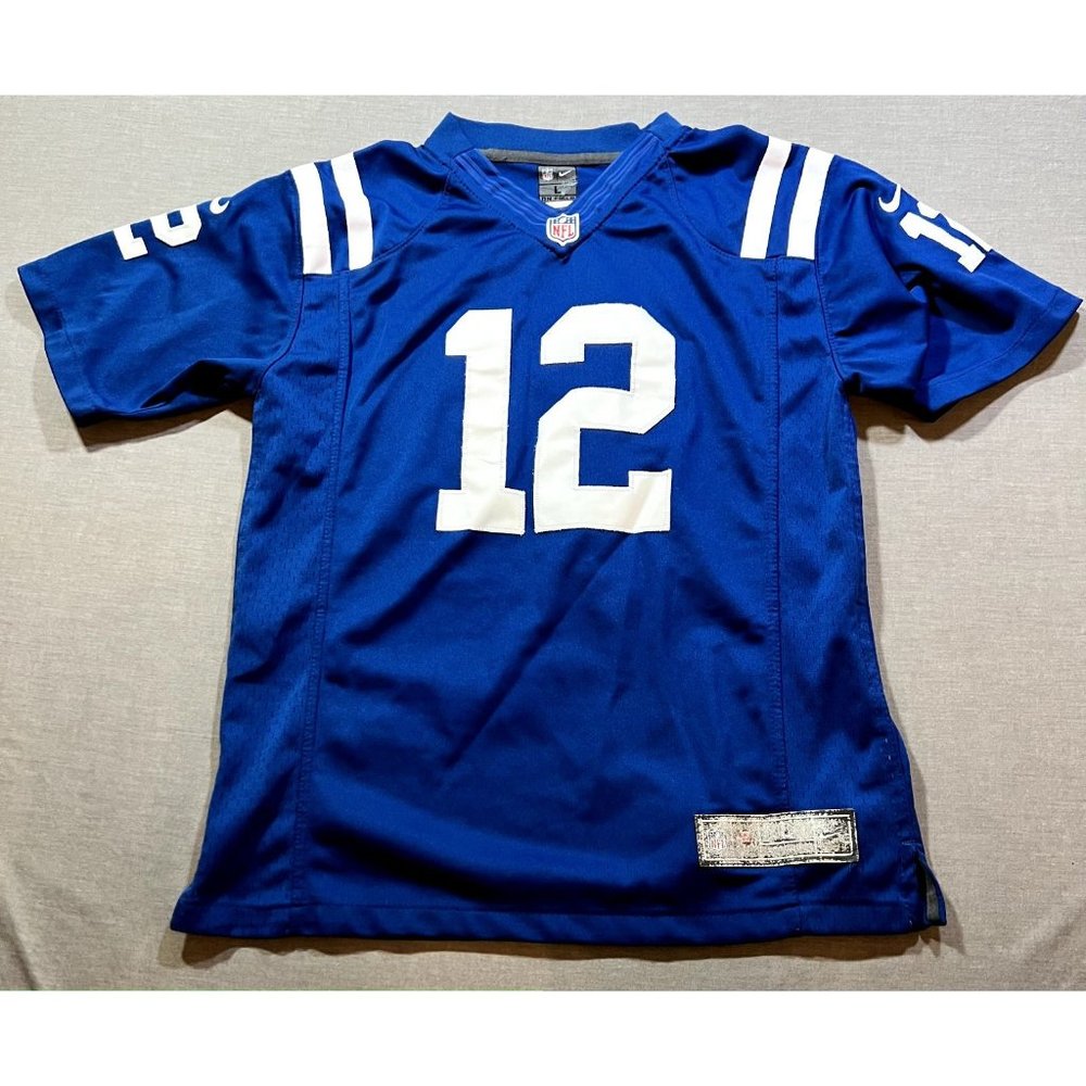 Indianapolis Colts NFL Andrew Luck Jersey Boys Large Blue Pullover Kids